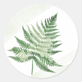 Minimalistische Green Fern bruiloft Ronde Sticker