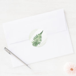 Minimalistische Green Fern bruiloft Ronde Sticker