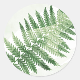 Minimalistische Green Fern bruiloft Ronde Sticker