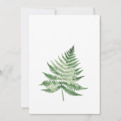 Minimalistische Green Fern bruiloft uitnodiging (Achterkant)