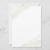 Minimalistische Green Fern bruiloft uitnodiging (Achterkant)