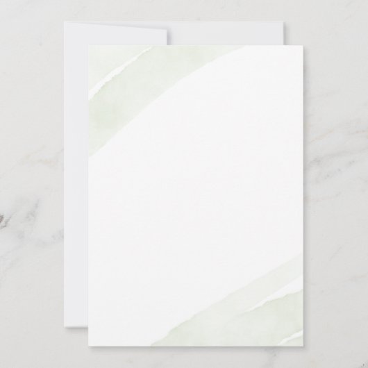 Minimalistische Green Fern bruiloft uitnodiging (Achterkant)