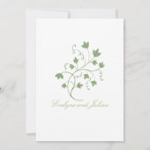 Minimalistische Green Ivy bruiloft uitnodiging (Achterkant)