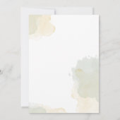 Minimalistische Green Leaf bruiloft uitnodiging (Achterkant)