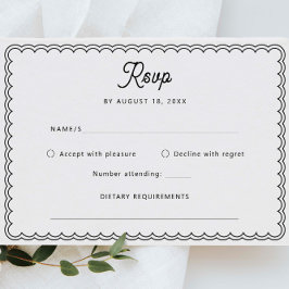 Minimalistische grens RSVP Reply Kaart