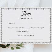 Minimalistische grens RSVP Reply Kaart