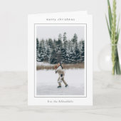 Minimalistische grensfoto moderne kerst feestdagen kaart (Voorkant)