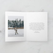 Minimalistische grensfoto moderne kerst feestdagen kaart (Binnen)