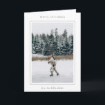 Minimalistische grensfoto moderne kerst feestdagen kaart<br><div class="desc">Moderne kerstkaart met een minimalistisch ontwerp met uw foto in een eenvoudig lijst.</div>
