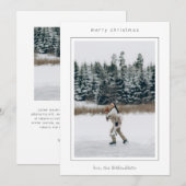 Minimalistische grensfoto moderne kerst feestdagenkaart (Voorkant / Achterkant)