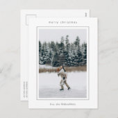 Minimalistische grensfoto moderne kerst feestdagenkaart (Voorkant / Achterkant)