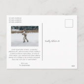 Minimalistische grensfoto moderne kerst feestdagenkaart (Achterkant)