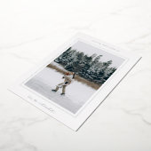 Minimalistische grensfoto moderne kerst folie feestdagenkaart (Gedraaid)