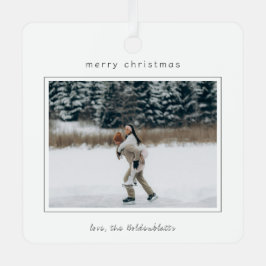 Minimalistische grensfoto moderne kerst metalen ornament