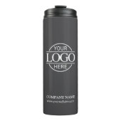 Minimalistische Grey Promotionele Bedrijf Zakelijk Thermosbeker (Voorkant)