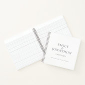 Minimalistische Grey schrijven bruiloft gastenboek Notitieboek (Binnen)