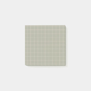 Minimalistische Grid Post-It Notes in Sage Earth T