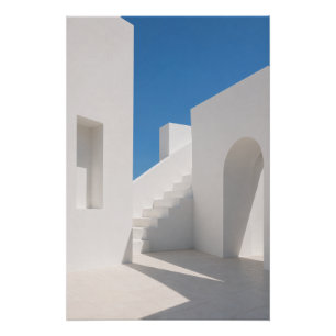 Minimalistische Griekse architectuur muurkunst pos Perfect Poster