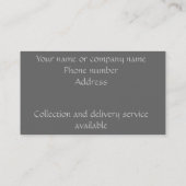 Minimalistische Grijs Professionele strijkservice Visitekaartje (Achterkant)