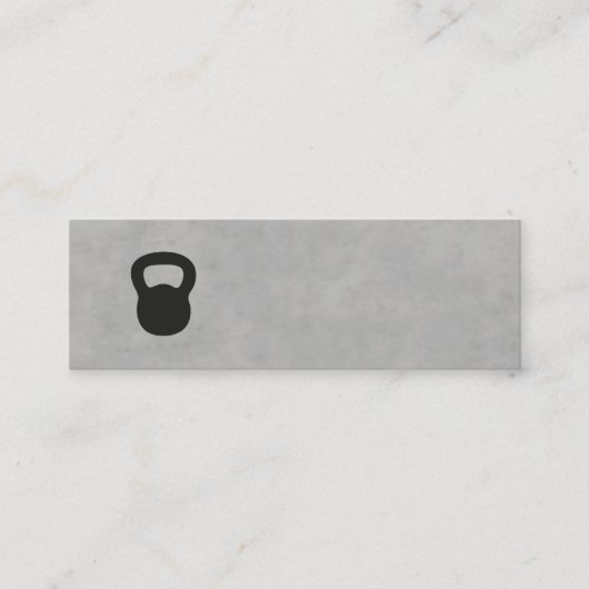 Minimalistische Grijs Zwart Ketel Bell Personal Tr Mini Visitekaartje (Voorkant)