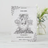 Minimalistische grijze bewegende aankondiging (Staand voorkant)