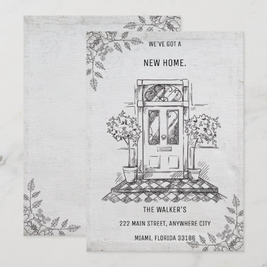 Minimalistische grijze bewegende aankondiging (Voorkant / Achterkant)