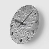 Minimalistische Grijze Blad Wandklok (Hoek)