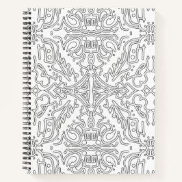 Minimalistische grijze bloempatroon notitieboek