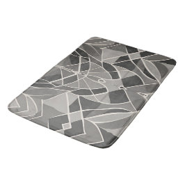 Minimalistische grijze geometrische elegante heden badmat