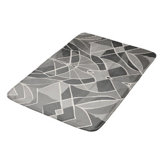 Minimalistische grijze geometrische elegante heden badmat