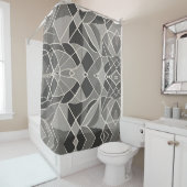 Minimalistische grijze geometrische elegante heden douchegordijn (In situ)