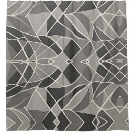 Minimalistische grijze geometrische elegante heden douchegordijn