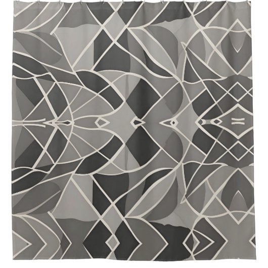 Minimalistische grijze geometrische elegante heden douchegordijn (Voorkant)