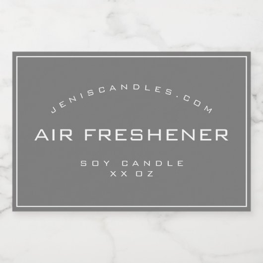 Minimalistische Grijze Grens Eenvoudige Stijl & Ka Voedselcontainer Etiket (Enkel label)