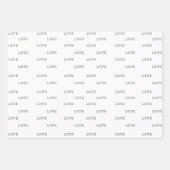 Minimalistische grijze harten Moderne Liefde Valen Inpakpapier Vel (Voorkant 3)