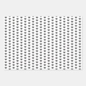 Minimalistische grijze harten Moderne Liefde Valen Inpakpapier Vel (Voorkant 2)