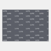 Minimalistische grijze harten Moderne Liefde Valen Inpakpapier Vel (Voorkant)