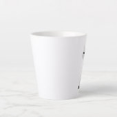 Minimalistische grijze kat latte mok (Voorkant)