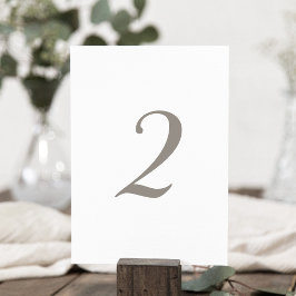 Minimalistische Grijze Kleurentabel Nummer 2 Kaart