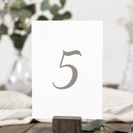 Minimalistische Grijze Kleurentabel Nummer 5 Kaart