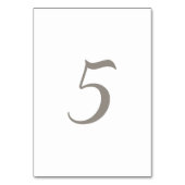 Minimalistische Grijze Kleurentabel Nummer 5 Kaart (Voorkant)