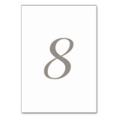 Minimalistische Grijze Kleurentabel Nummer 8 Kaart (Voorkant)