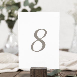 Minimalistische Grijze Kleurentabel Nummer 8 Kaart