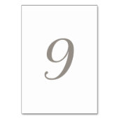 Minimalistische Grijze Kleurentabel Nummer 9 Kaart (Voorkant)