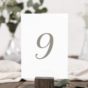 Minimalistische Grijze Kleurentabel Nummer 9 Kaart