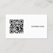 Minimalistische grijze stijlvolle monogram QR-code Visitekaartje (Achterkant)