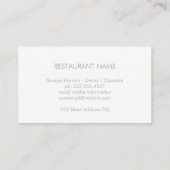 Minimalistische / grijze tekst ( Martini-pictogram Visitekaartje (Achterkant)