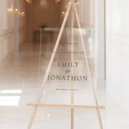 Minimalistische grijze typografie Welkom op de bru Acryl Bord