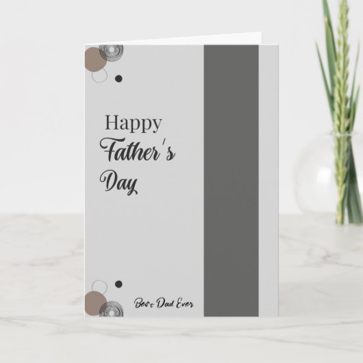 Minimalistische grijze vaderdag | Beste vader ooit Kaart (Voorkant)