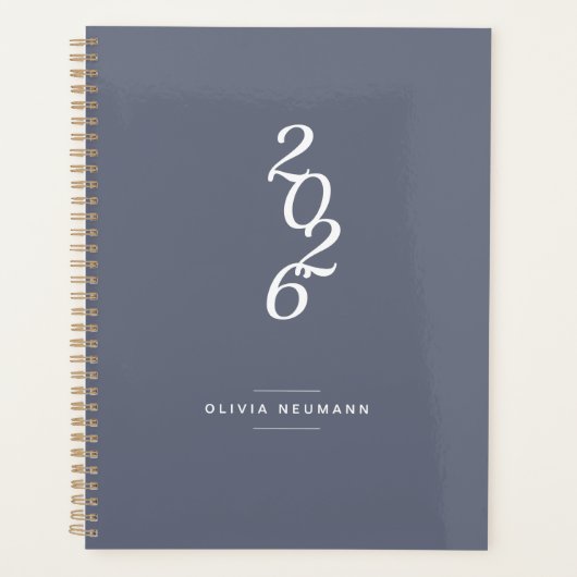 Minimalistische grijze week- / maandplanner 2022 planner (Voorkant)